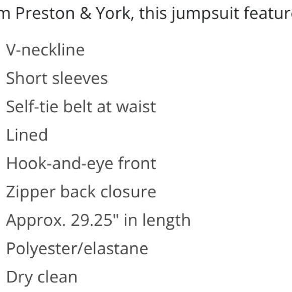 Preston and York Jumpsuit Size 16 - Picture 9 of 11